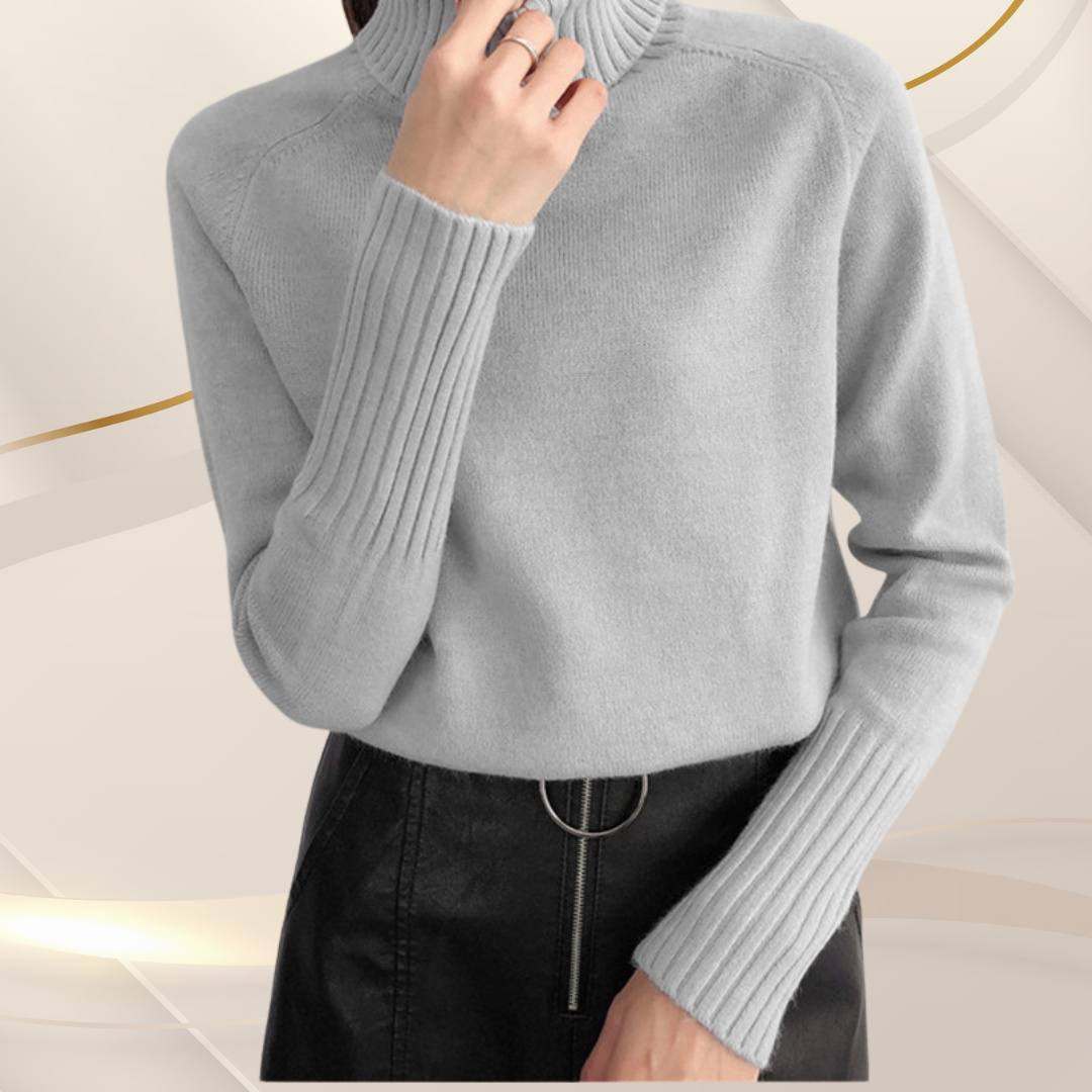 Hey Luna™ 着回し力No.1 上品タートルネックニット — 暖かくて軽い万能トップス