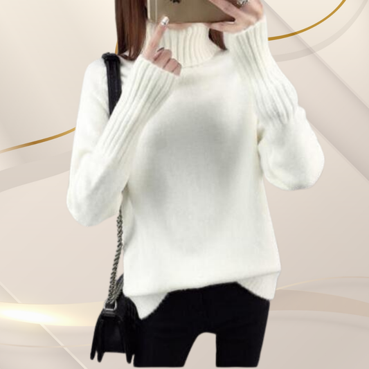 Hey Luna™ 着回し力No.1 上品タートルネックニット — 暖かくて軽い万能トップス