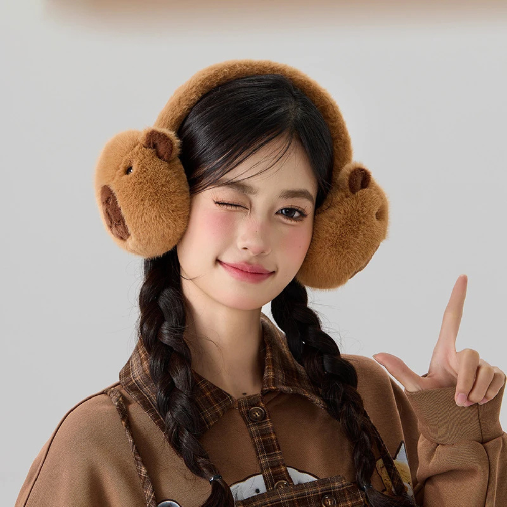 Hey Luna™ 秋冬ふわふわ耳あて – 可愛く防寒できるあったかイヤーマフ
