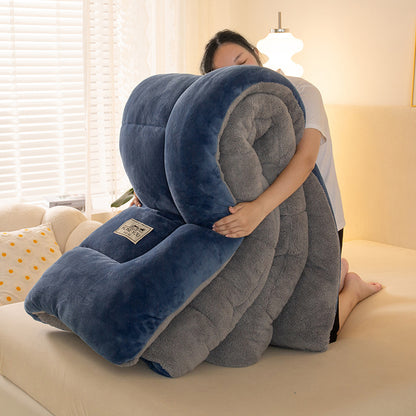 Hey Luna™  寒い夜も、もう怖くない」ふわもこ雪柄コーラルフリース毛布 – 極上のぬくもりをあなたに。