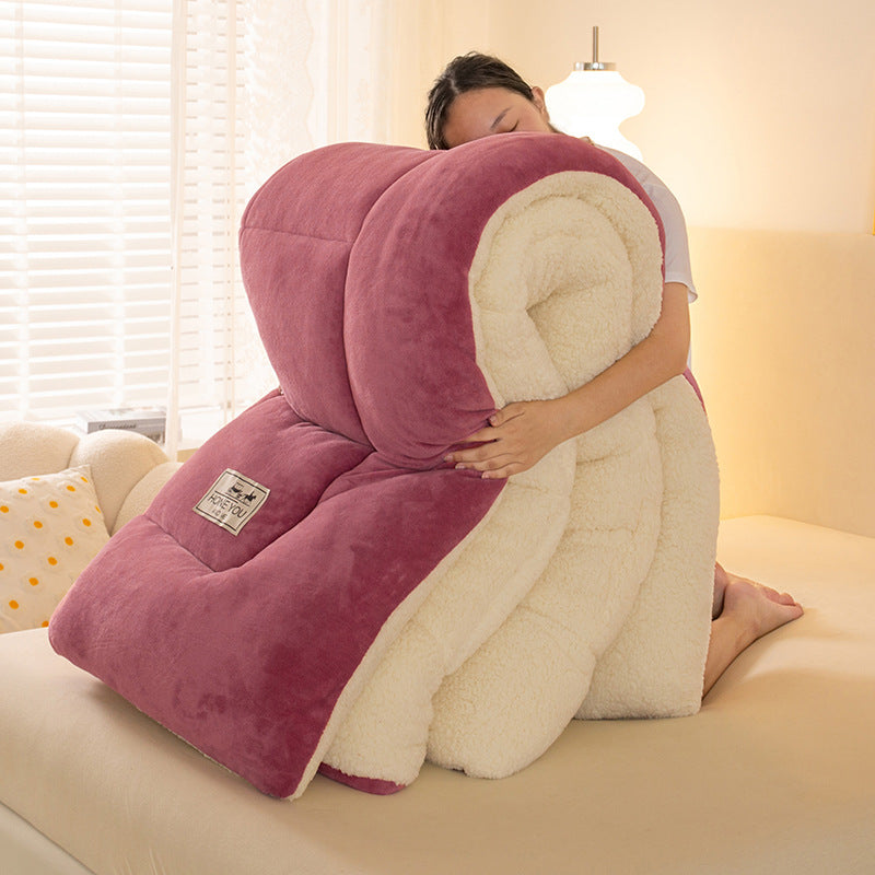 Hey Luna™  寒い夜も、もう怖くない」ふわもこ雪柄コーラルフリース毛布 – 極上のぬくもりをあなたに。