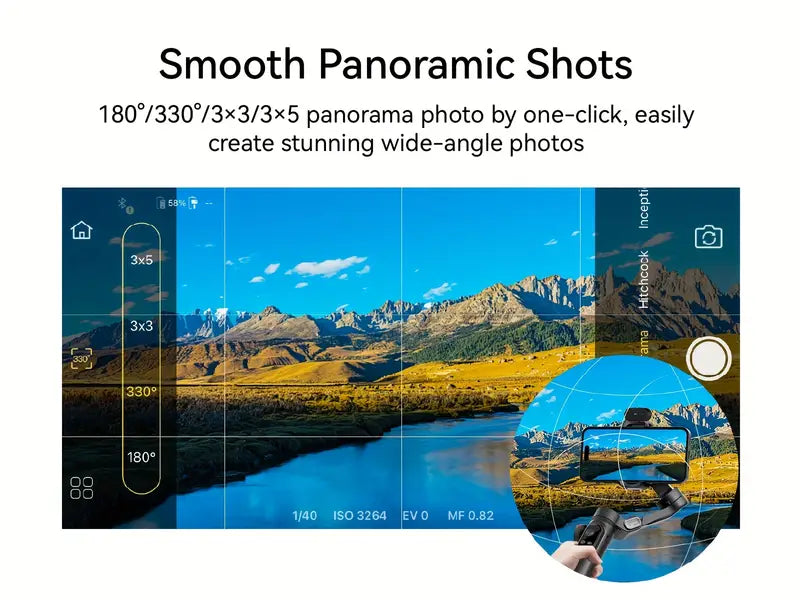 Hey Luna™ AOCHUAN Smart X Pro スマホ用3軸ジンバルスタビライザー｜OLED画面搭載・フェイストラッキング・インセプションモード・iPhone/Android対応・Vlog/ライブ配信/旅行に最適